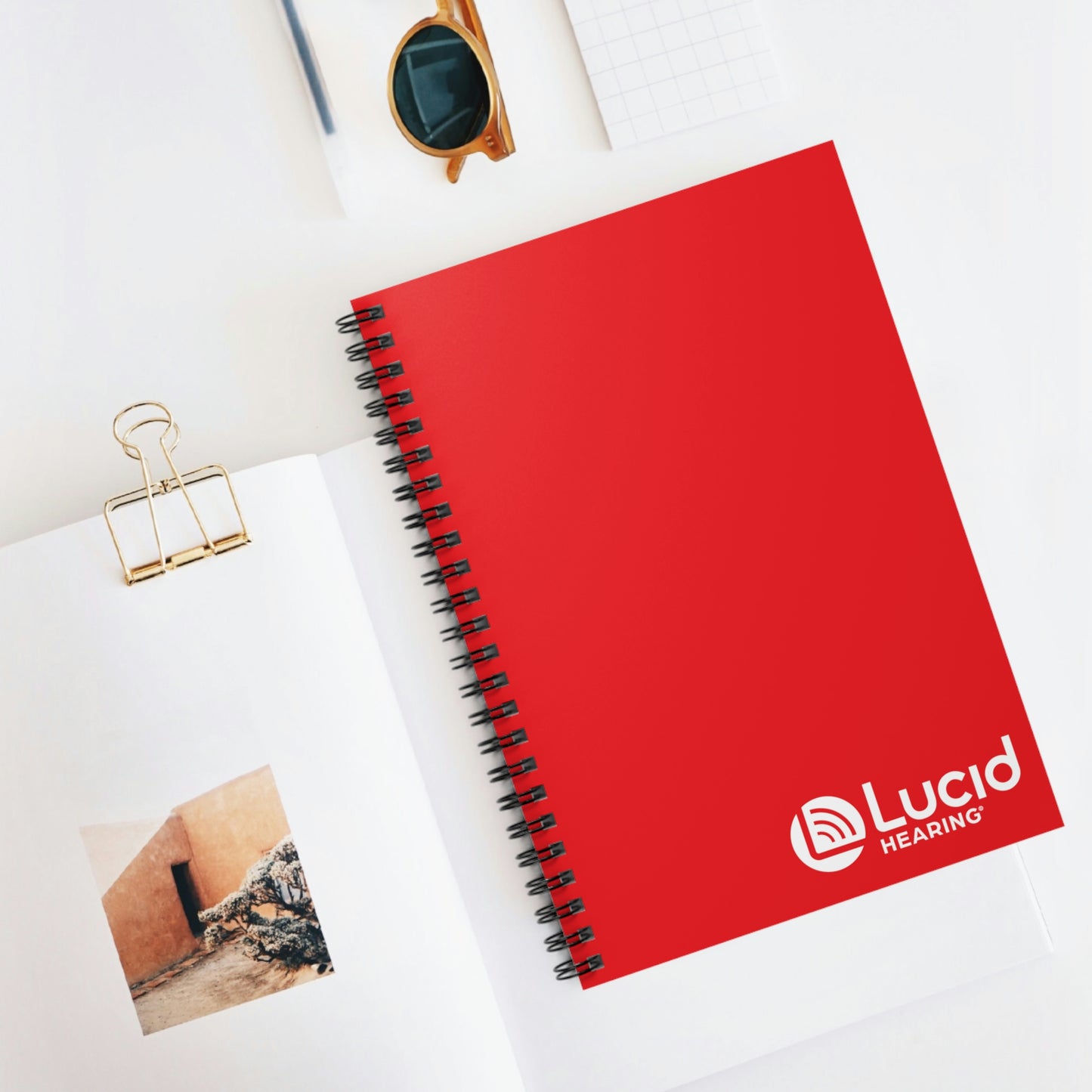 Spiral Notebook (ruled line) - red