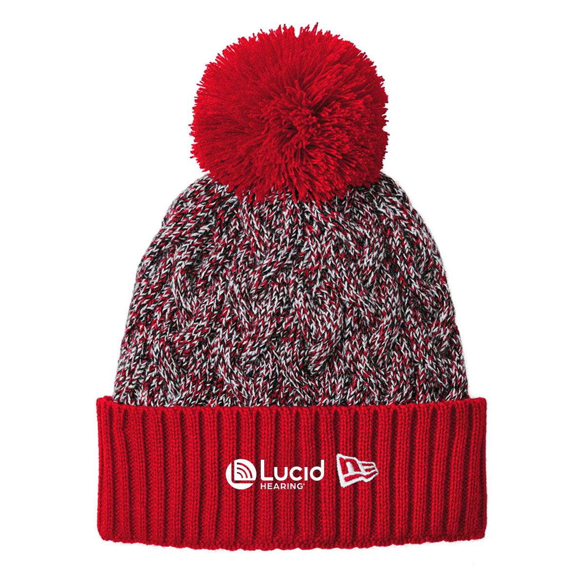 New Era® Marled Knit Pom Beanie