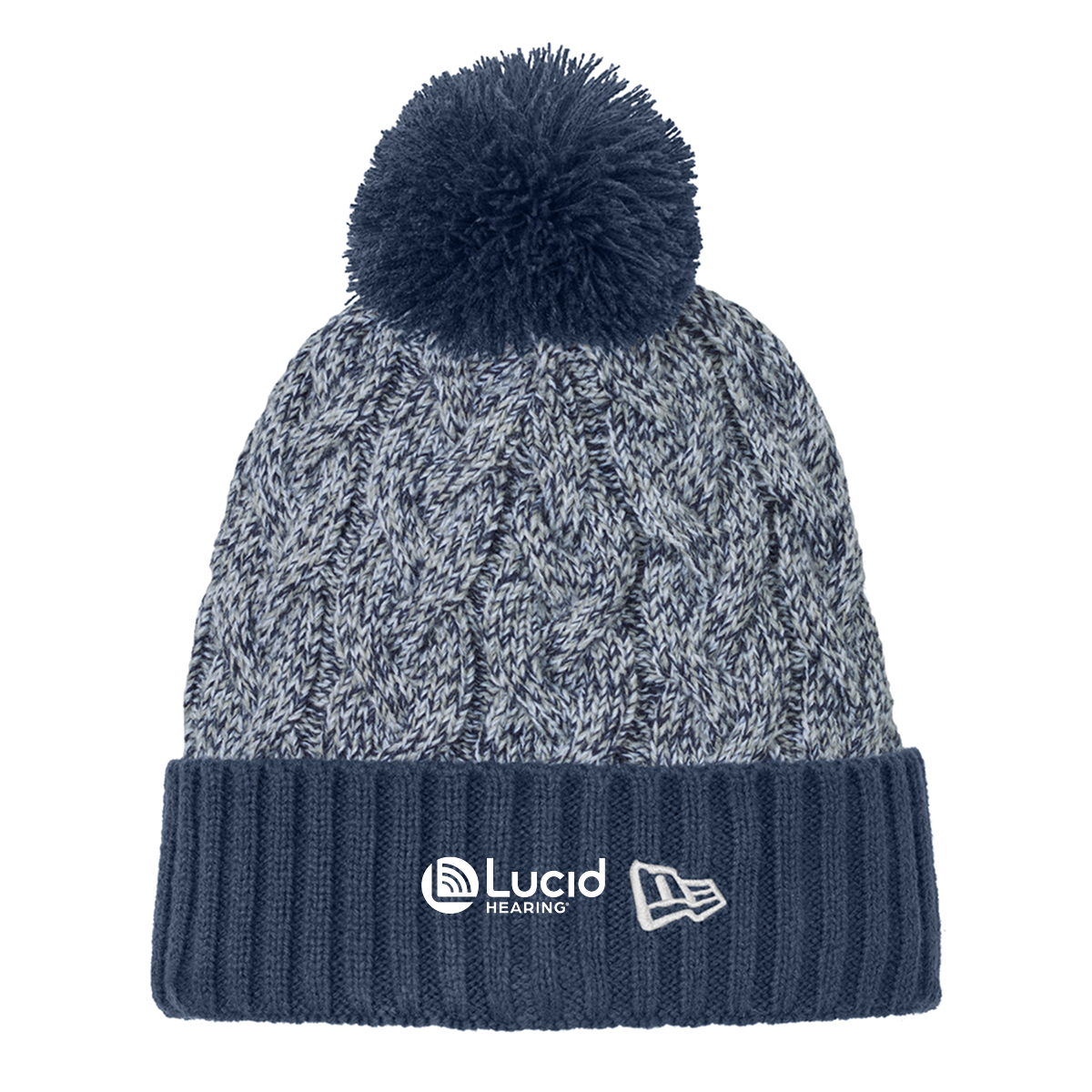 New Era® Marled Knit Pom Beanie